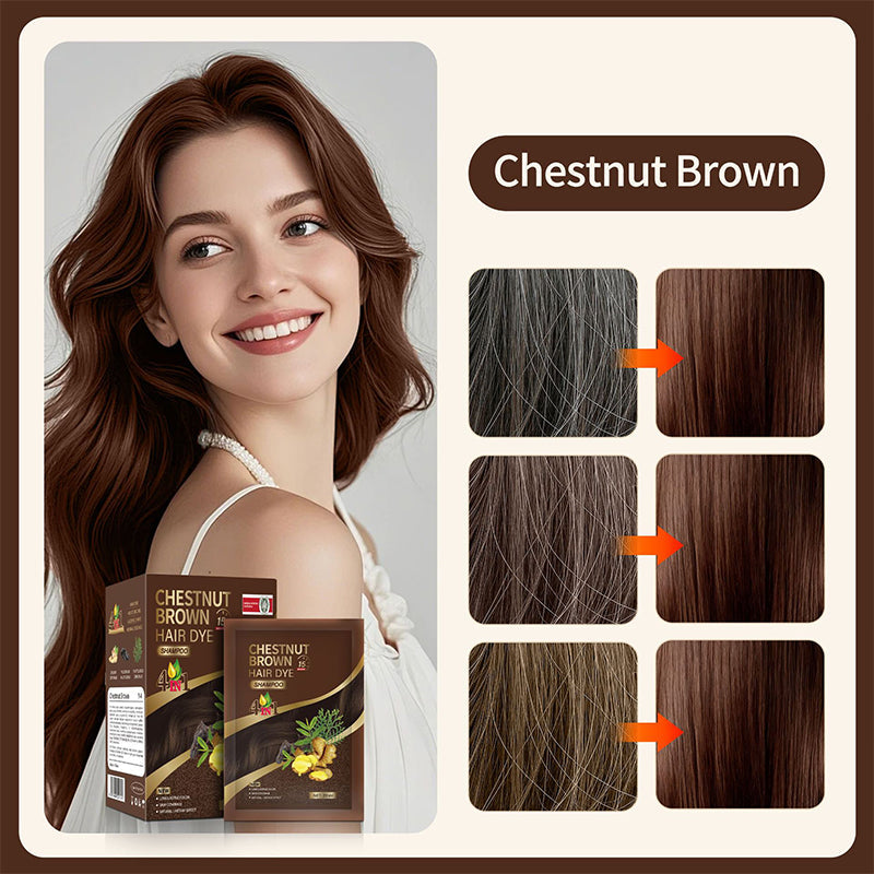 Shampoing colorant aux plantes 4 en 1