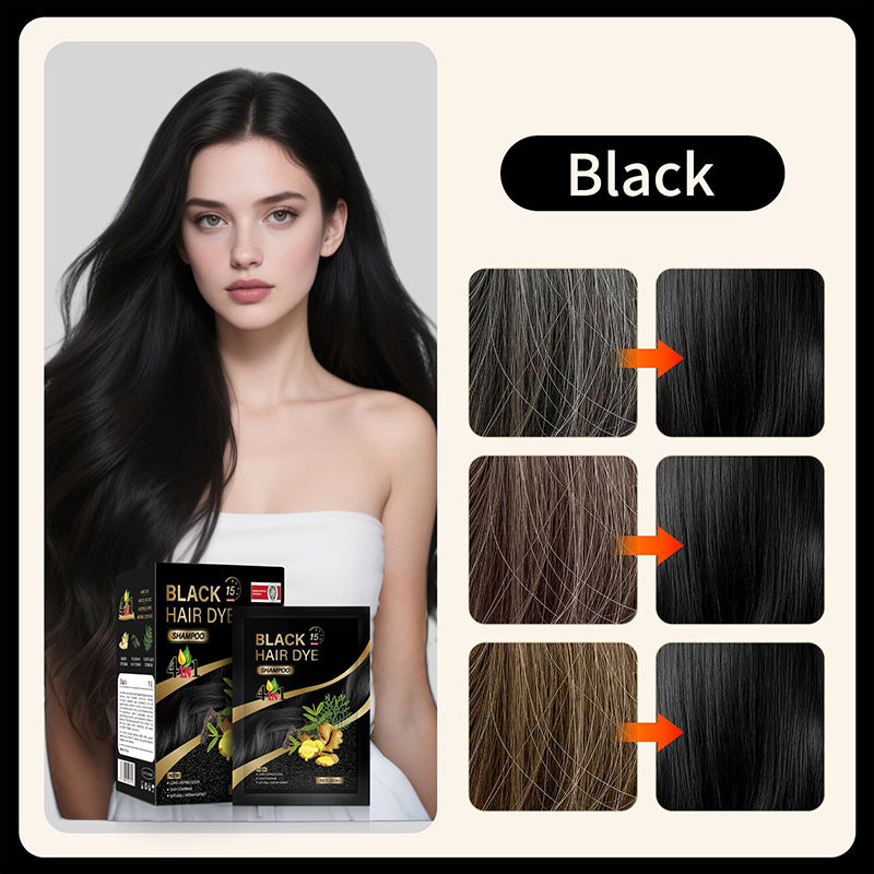 Shampoing colorant aux plantes 4 en 1