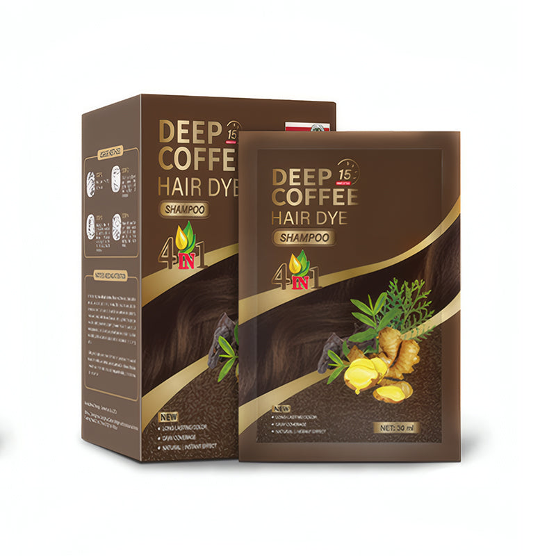Shampoing colorant aux plantes 4 en 1