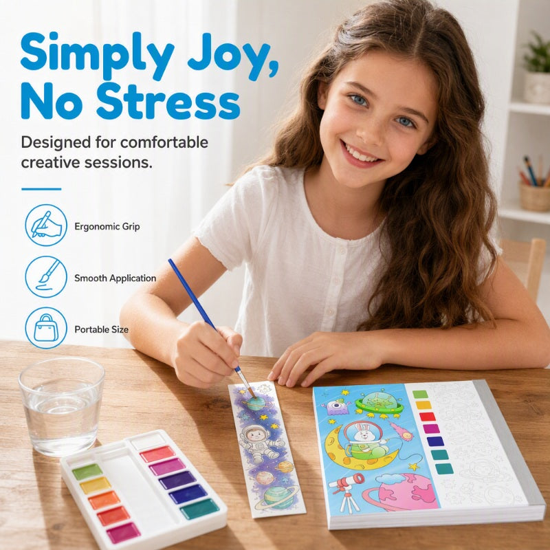 Livre de peinture à l'aquarelle de poche pour enfants