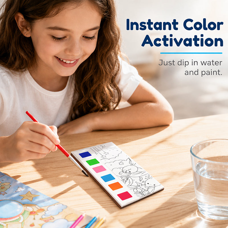 Livre de peinture à l'aquarelle de poche pour enfants