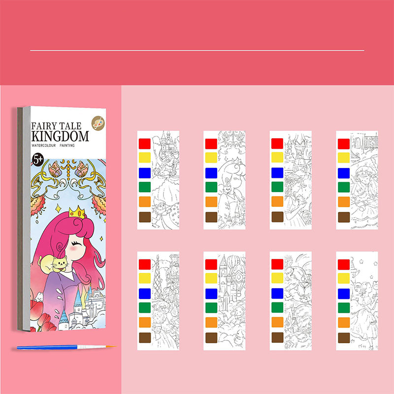 Livre de peinture à l'aquarelle de poche pour enfants