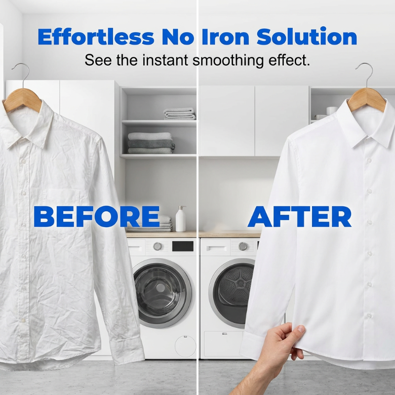 Spray Anti-Plis de Voyage – La solution rapide pour défroisser chemises, costumes et robes sans repassage !