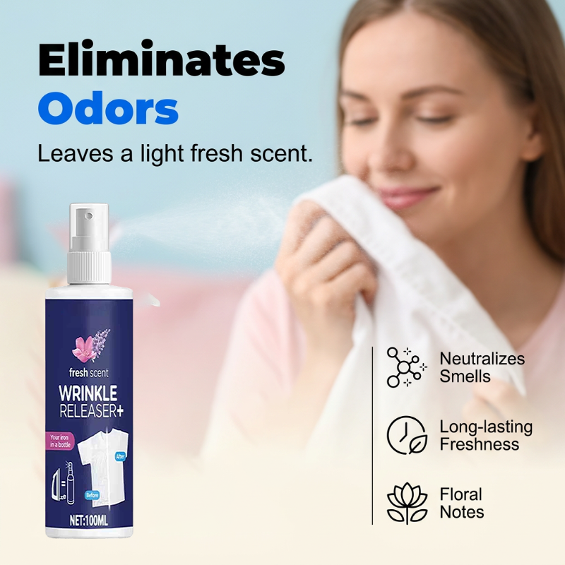 Spray Anti-Plis de Voyage – La solution rapide pour défroisser chemises, costumes et robes sans repassage !