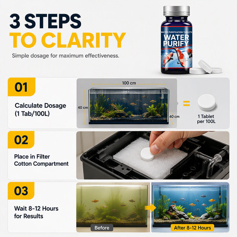 Pastilles professionnelles de purification d'eau pour aquarium