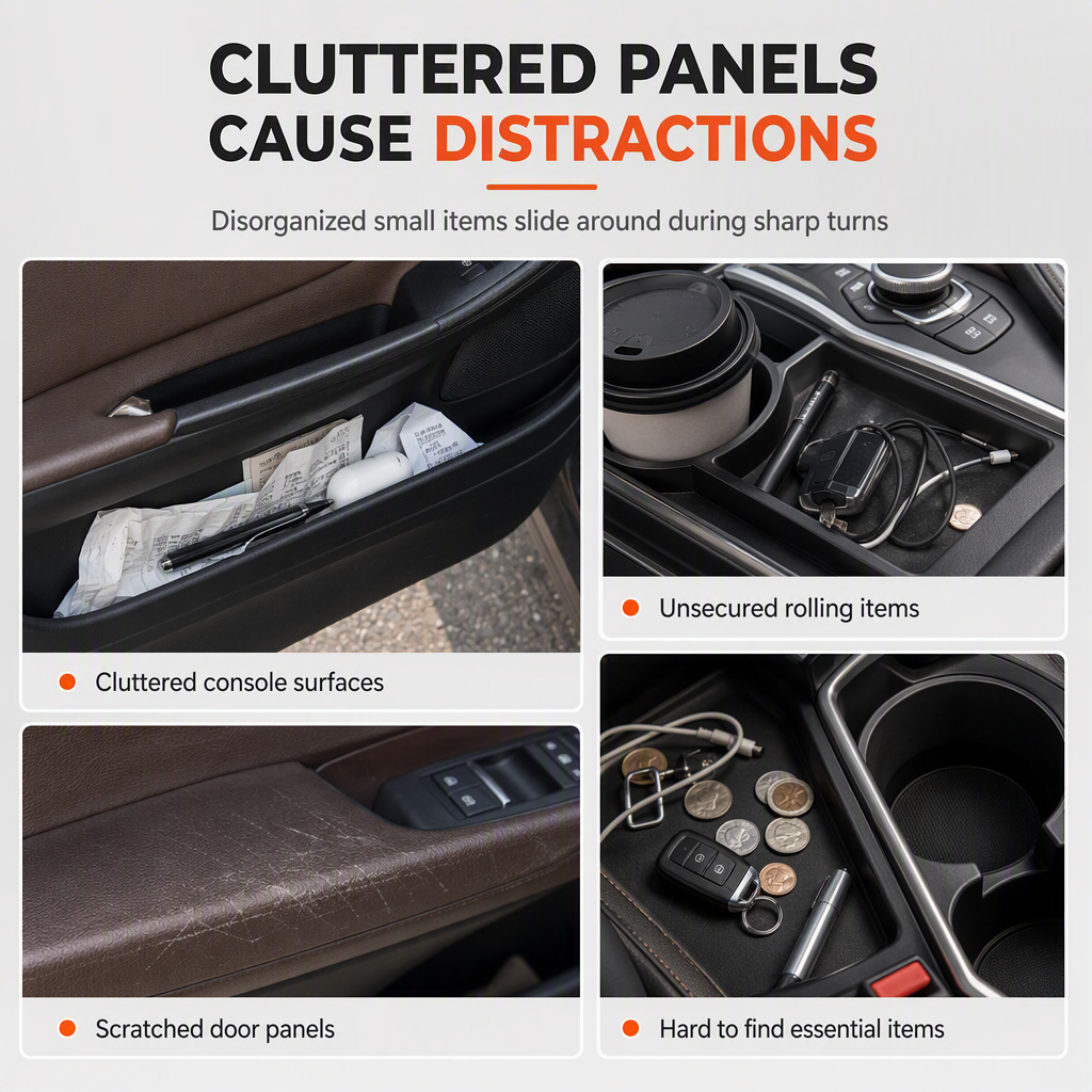 Porte-gobelet de voiture pliable multifonctionnel, support de rangement pour boissons et bouteilles d'eau à grand diamètre