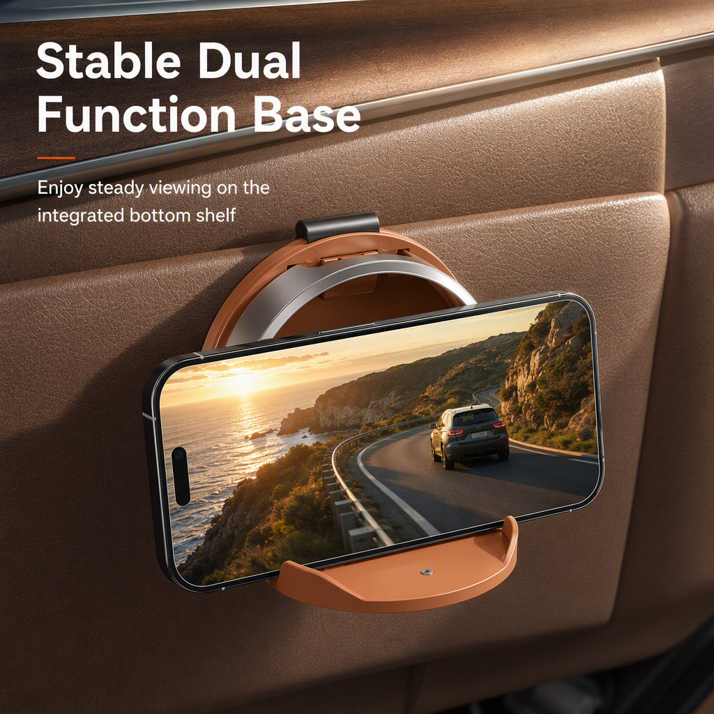 Porte-gobelet de voiture pliable multifonctionnel, support de rangement pour boissons et bouteilles d'eau à grand diamètre