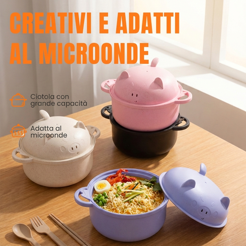 Ensemble de bols à ramen créatifs, compatibles micro-ondes
