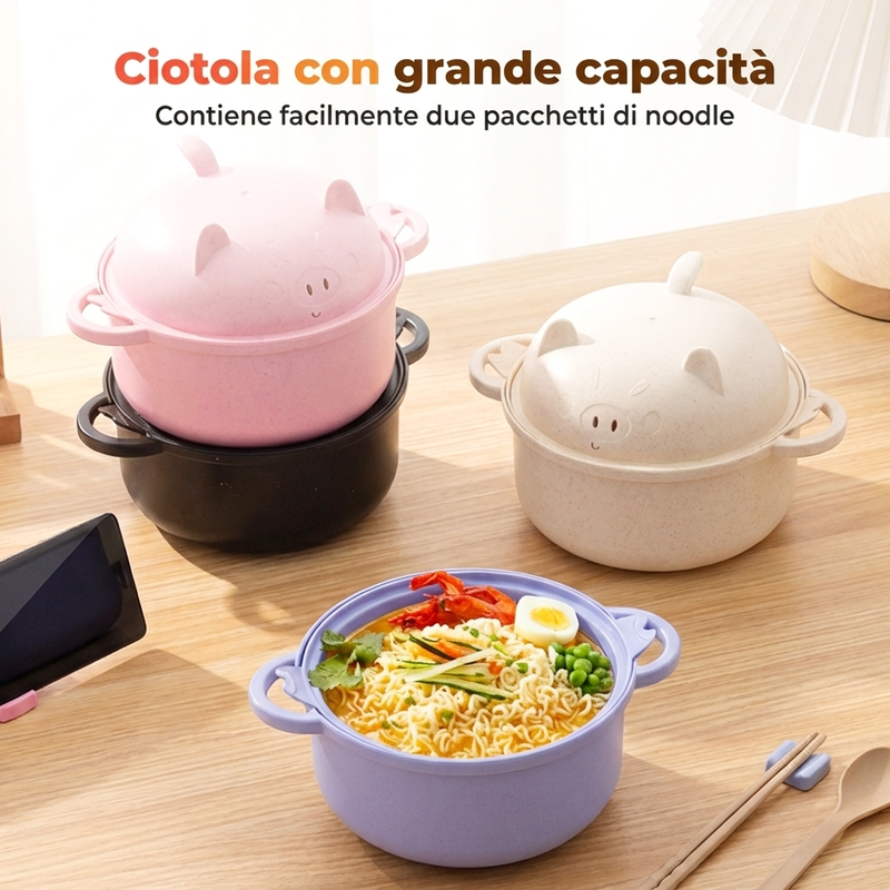 Ensemble de bols à ramen créatifs, compatibles micro-ondes