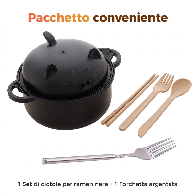 Ensemble de bols à ramen créatifs, compatibles micro-ondes