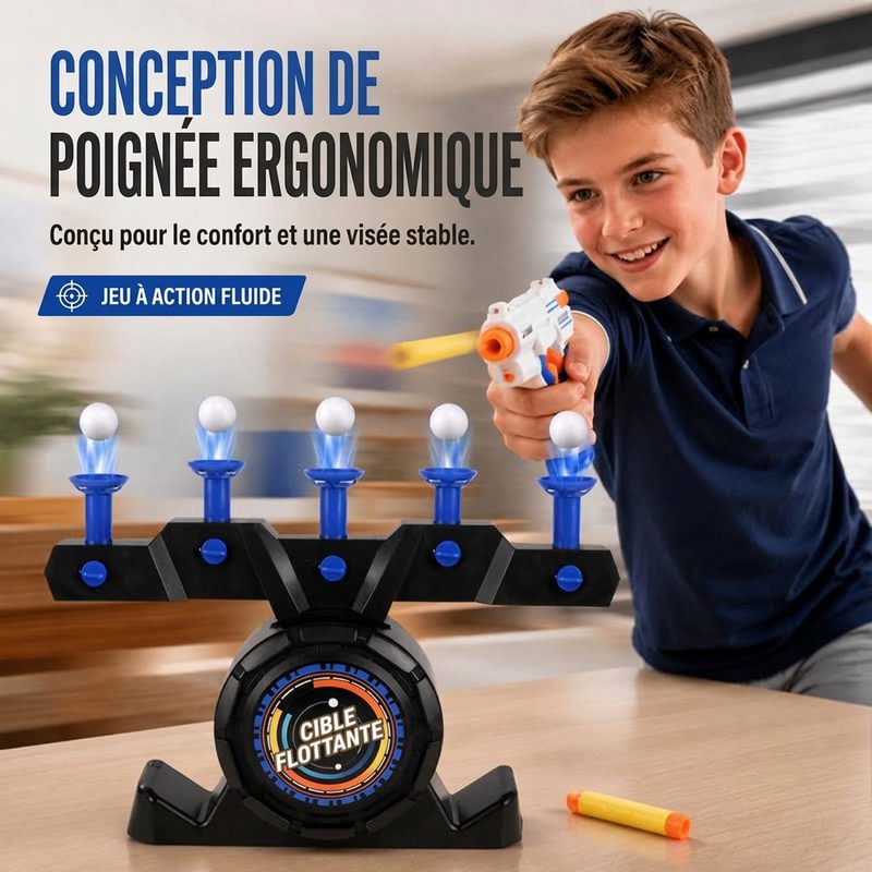 Jouet de tir à la cible avec balles flottantes électriques et alimentation USB