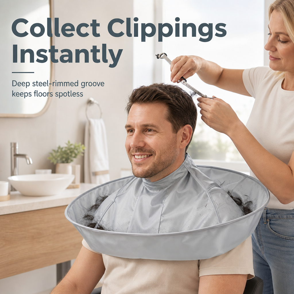 Cape de coupe de cheveux respirante de taille moyenne grise pour adulte et blouse de salon de teinture capillaire inodore