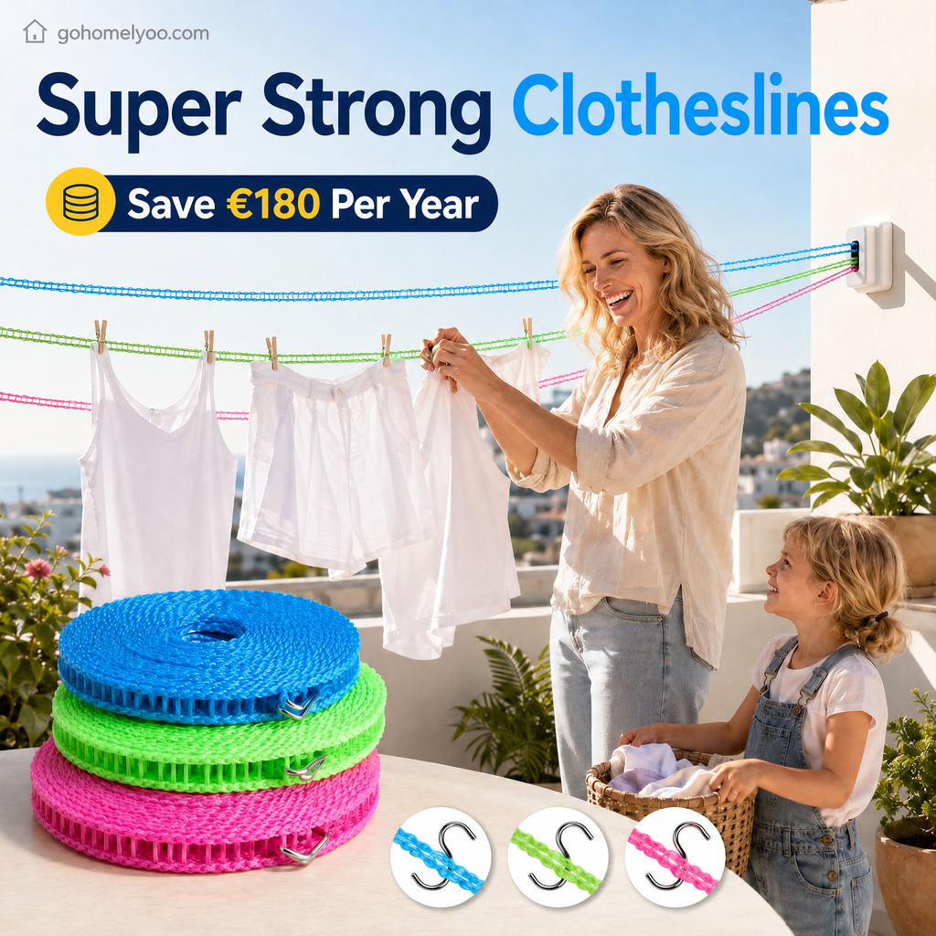 Corde à linge coupe-vent et antidérapante Dites adieu au chaos de la lessive par temps venteux